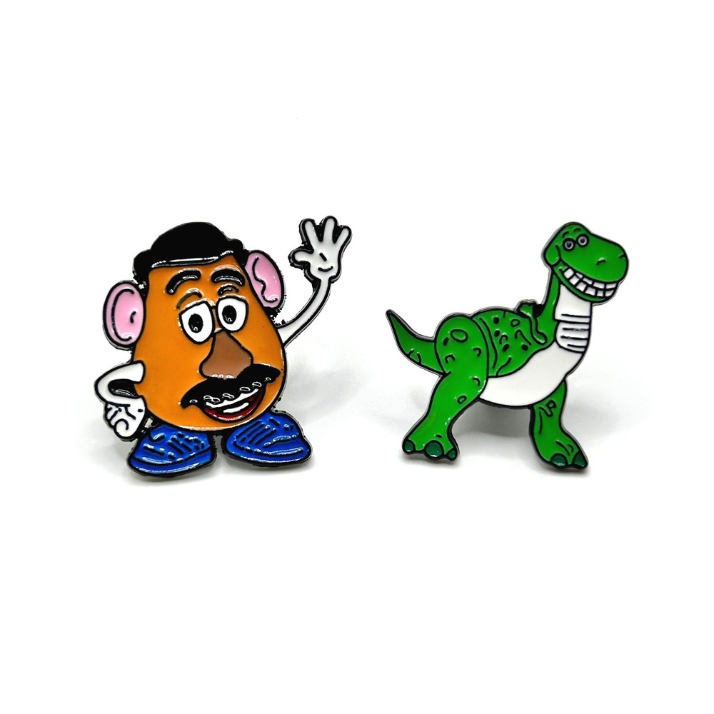 Toy Story Disney Enamel Pin Set OS Multi Mr Potato Head Rex Dinosaur Gift Retro